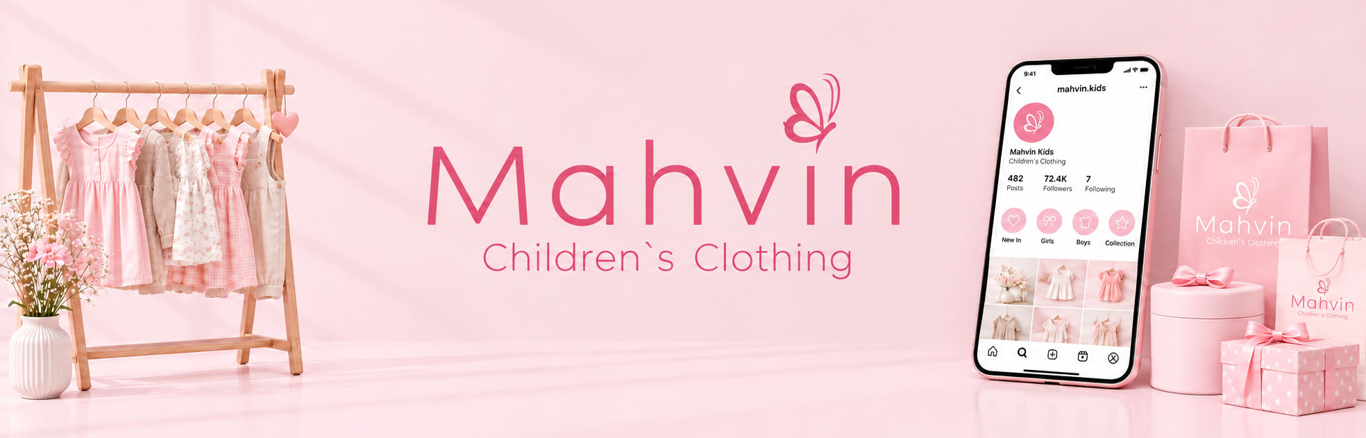 mahvin.kids instagram account banner بنر اکانت اینستاگرام مهوین کیدز